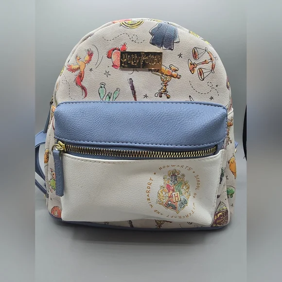 Loungefly White Mini Backpack with Pastel Blue & Pink Accents- Harry Potter s-l400.jpg main image 4